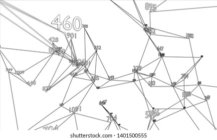 Abstract word cloud Outline. Vector rendering of 3d. Information concept