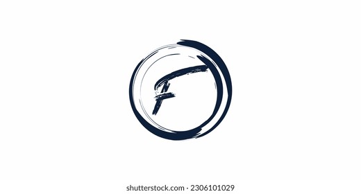 
Abstract wordmark logo concept inside a circle, abstract handwritten alphabet letters