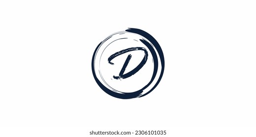 
Abstract wordmark logo concept inside a circle, abstract handwritten alphabet letters