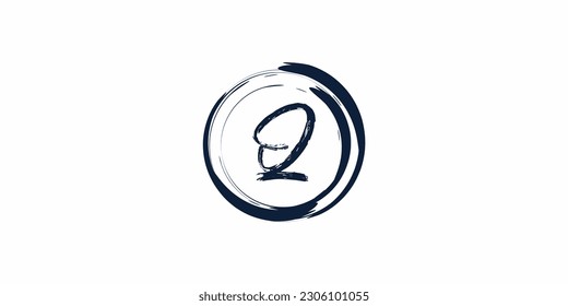 
Abstract wordmark logo concept inside a circle, abstract handwritten alphabet letters
