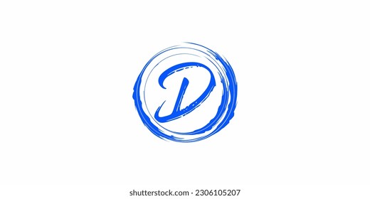 
Abstract wordmark logo concept inside Abstract circle, abstract handwritten alphabet letters