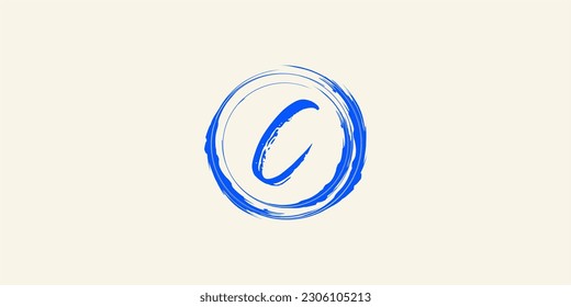 
Abstract wordmark logo concept inside Abstract circle, abstract handwritten alphabet letters