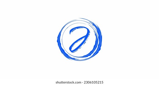 
Abstract wordmark logo concept inside Abstract circle, abstract handwritten alphabet letters