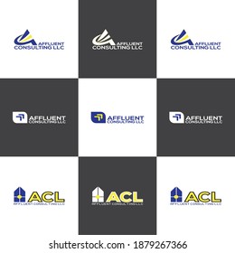 Abstract wordmark minimalist monogram unique letter text logo design