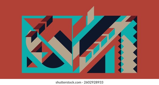 An abstract work of art. Abstract art can be applied to various media, either print or digital media.