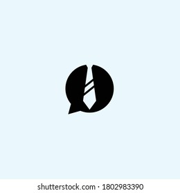Logo del trabajo abstracto. Icono de chat