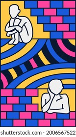Abstract work for online and print media.
