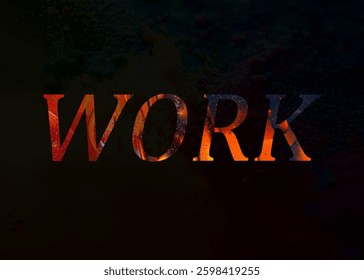 Abstract Work Text Effect Design Black Background