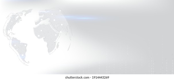abstract world ai computer data technology communication concept vector background
