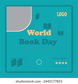 abstract World Book Day social media post template