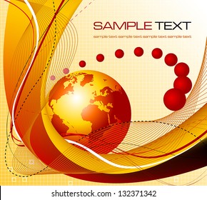 Abstract world business theme. Vector illustration