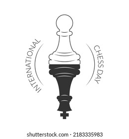 Abstract World Chess Day Holiday Background Vector Design Style Template For Invitation Greeting Card Poster Banner