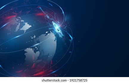 Abstract World Computer Data Technology Communication Concept Vector Background