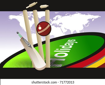 abstract world cup concept cricket background, vector illustration