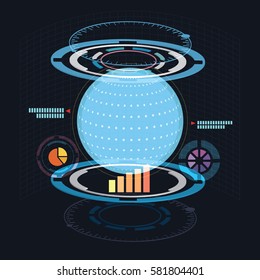 abstract world digital background vector 