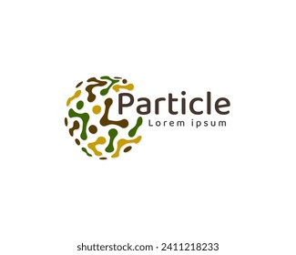 abstract world earth globe particle tech logo icon symbol design template illustration inspiration