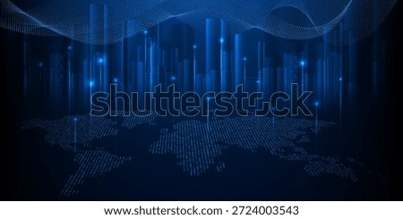 Abstract world economic artwork and background for real estate business financial and investment.Vector illustrations. 