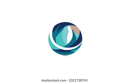 logotipo de negocios del mundo abstracto sobre fondo blanco
