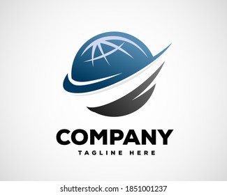 plantilla de diseño de símbolo de icono del logotipo de la barra de tierra del mundo abstracto