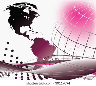 Abstract world globe illustation vector design