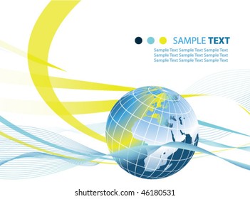 Abstract world globe illustration design