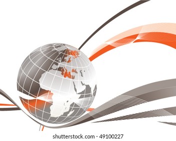 Abstract world globe illustration design