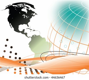 Abstract world globe illustration vector design