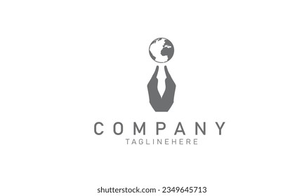 Resumen Logo del Mundial. Globo de Círculo Azul aislado en fondo blanco. Usable para Logos de Negocios y Tecnología. Elemento de plantilla de diseño de logotipo de vectores planos