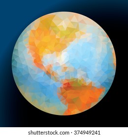 Abstract world globe vector illustration.