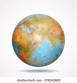 Abstract world globe vector illustration.