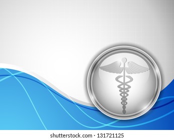 Abstract World health day concept with Medical sign, caduceus.