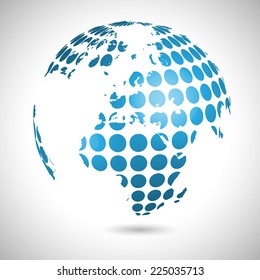 Abstract world illustration, vector