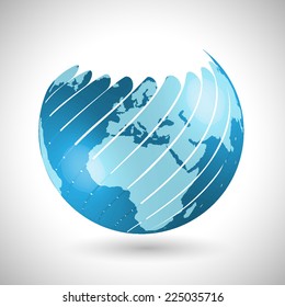 Abstract world illustration, vector