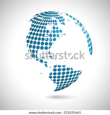 Abstract world illustration, vector