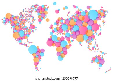 abstract world map