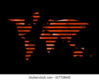 abstract world map