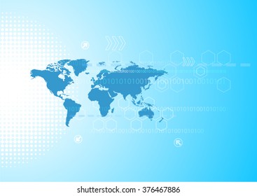 Abstract world map background - Illustration