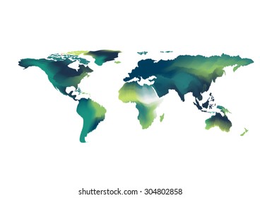 abstract world map background water color green and blue tone design style vector background elements of this image furnished by NASA can you fill text or use in poster and advertisement