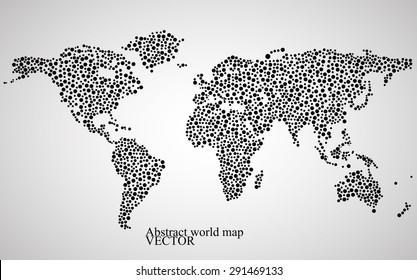 Abstract world map. Colorful background. Vector illustration. Eps 10