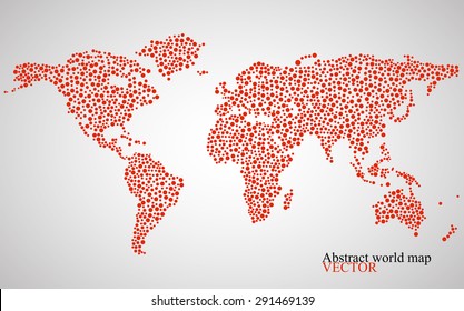 Abstract world map. Colorful background. Vector illustration. Eps 10
