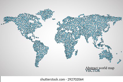 Abstract world map. Colorful background. Vector illustration. Eps 10