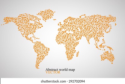 Abstract world map. Colorful background. Vector illustration. Eps 10