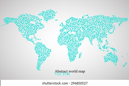 Abstract world map. Colorful background. Vector illustration. Eps 10
