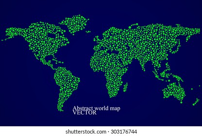 Abstract world map. Colorful background. Vector illustration. Eps 10