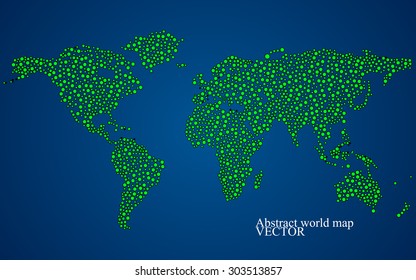 Abstract world map. Colorful background. Vector illustration. Eps 10