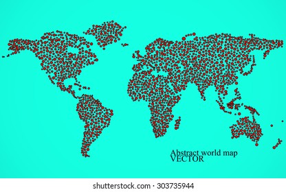 Abstract world map. Colorful background. Vector illustration. Eps 10
