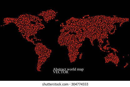Abstract world map. Colorful background. Vector illustration. Eps 10
