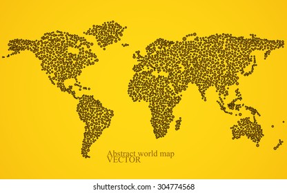 Abstract world map. Colorful background. Vector illustration. Eps 10
