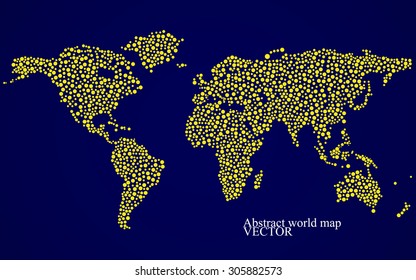 Abstract world map. Colorful background. Vector illustration. Eps 10