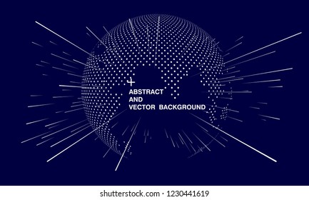 Abstract world map concept, artificial intelligence and internet big data, virtual technology